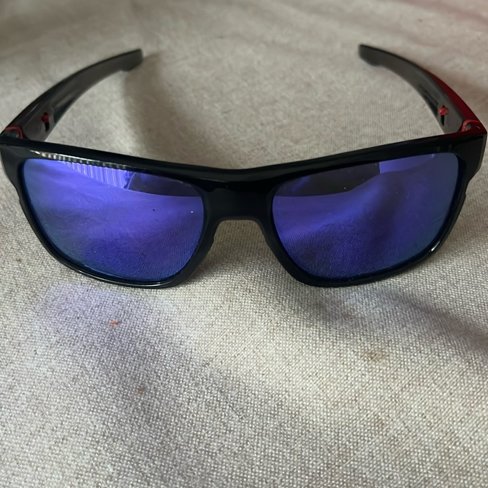 Men’s Oakley cross ranger sunglasses purple lenses black frame